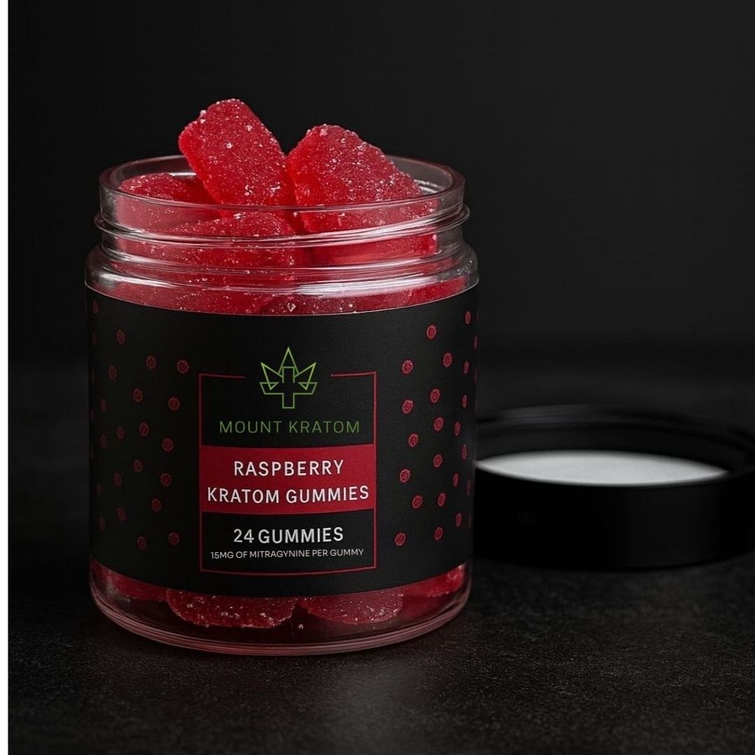 Raspberry Kratom Gummies, 15mg - Image 2